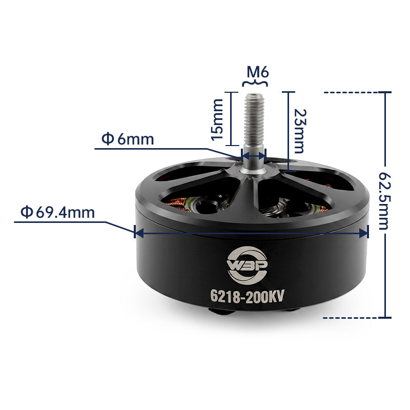 WBP Vortex 6218-200KV BLDC Motor