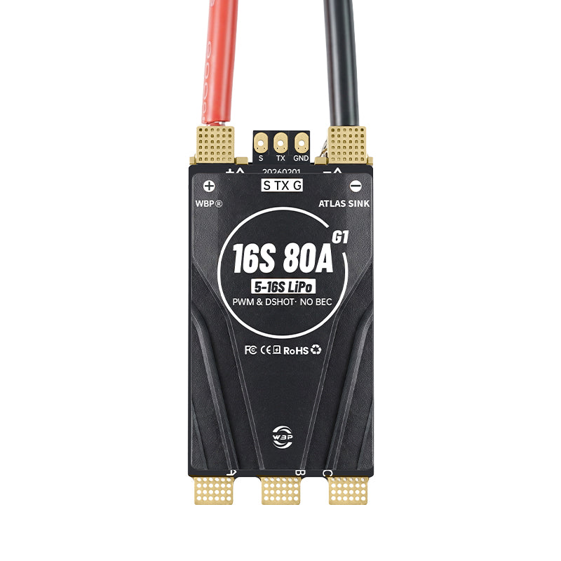 WBP Atlas Sink 16S80A G1 ESC (AM32 Firmware) Support for Multirotors, RC Cars, Agri Drones & Marine Models