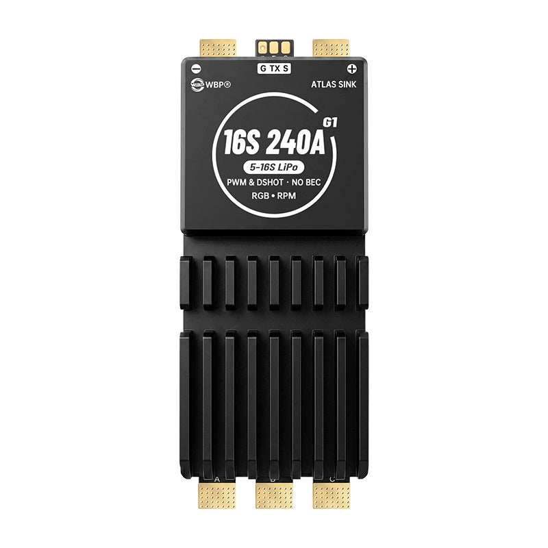 WBP Atlas Sink 16S240A G1(AM32) ESC Support for Multirotors, RC Cars, Agri Drones & Marine Models