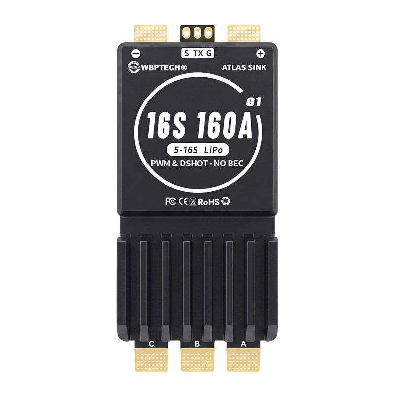 WBPTECH Atlas Sink 16S160A G1(AM32)  Support for Multirotors/UAV/FPV/ RC Planes/Agri Drones