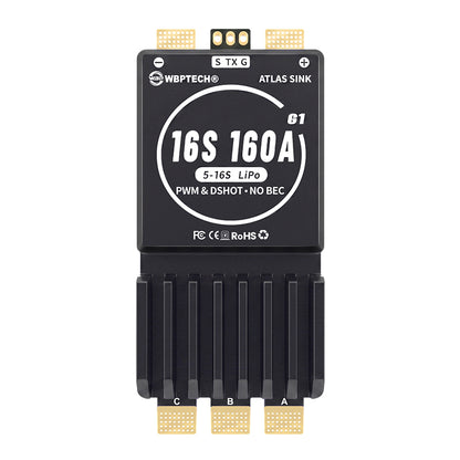 WBPTECH Atlas Sink 16S160A G1(AM32)  Support for Multirotors/UAV/FPV/ RC Planes/Agri Drones