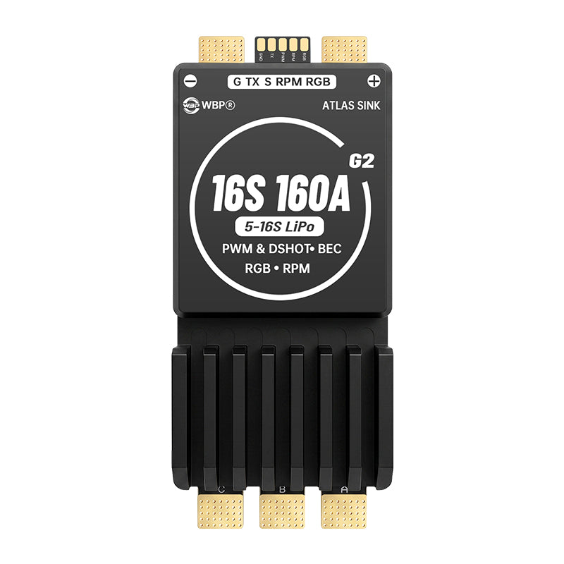 WBP Atlas Sink 16S160A G2(AM32) ESC Support for UAV, RC Models, Agri Drones & Marine Models