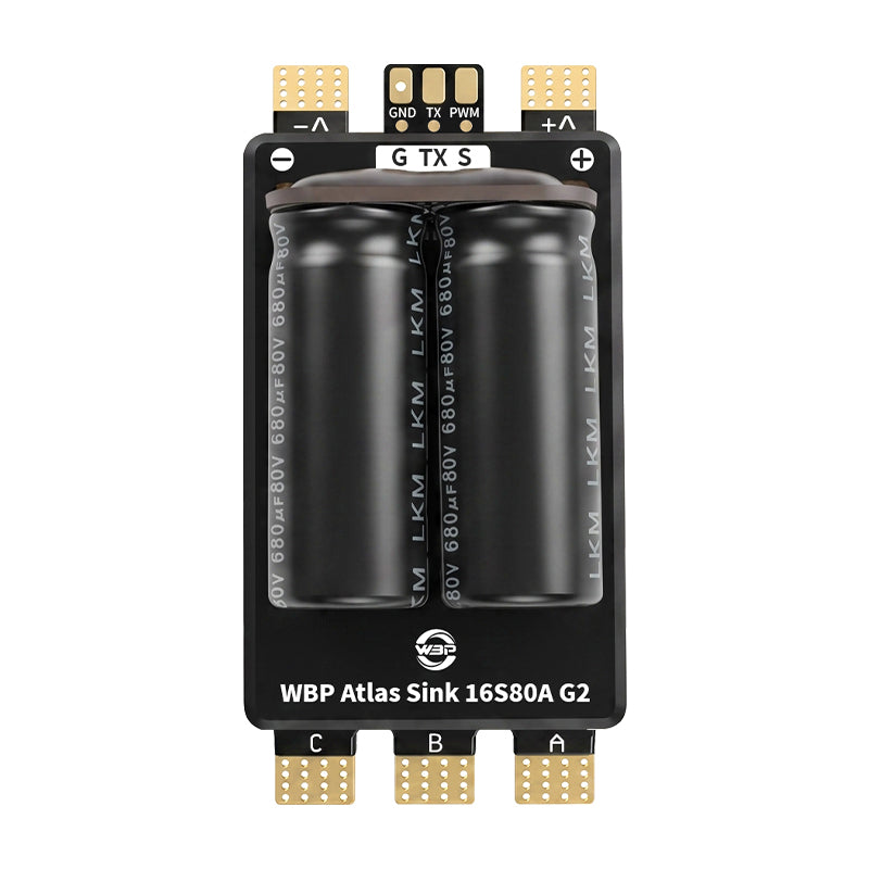 WBP Atlas Sink 16S80A G2(AM32) ESC, High Voltage of 70V with BEC(5-12V), Support for UAV/RC Boat/RC Car