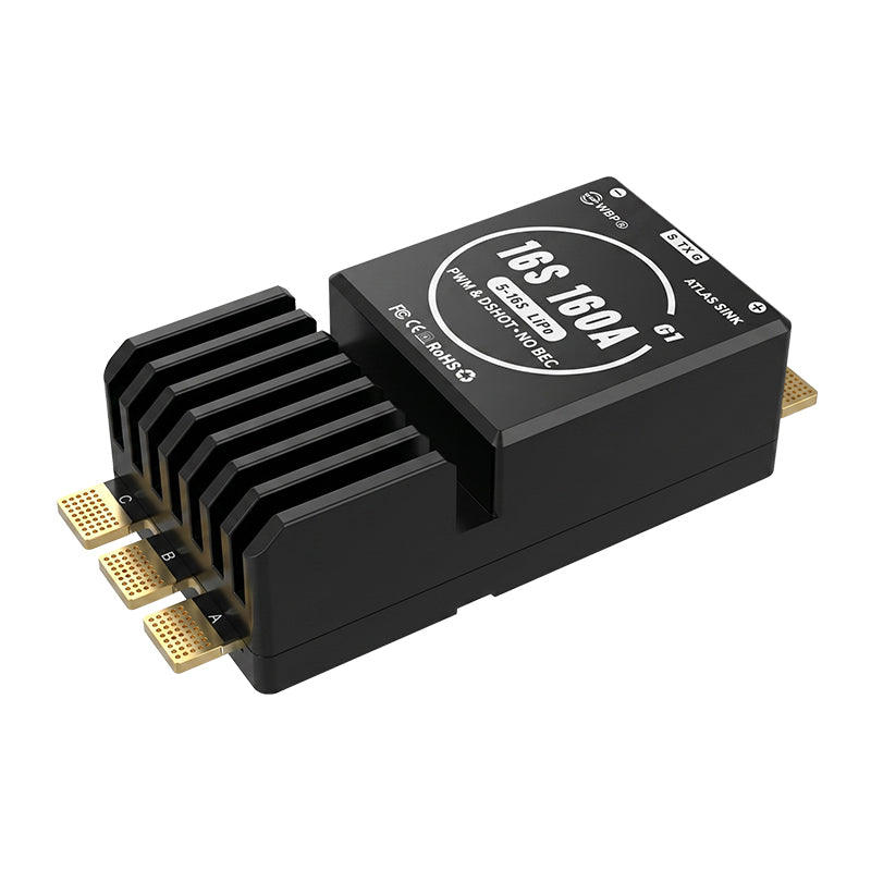 WBP Atlas Sink 16S160A G1 ESC (AM32 Firmware) Support for Multirotors, RC Cars, Agri Drones & Marine Models