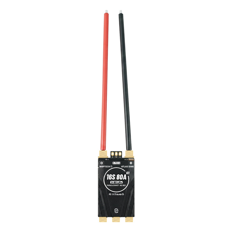 WBPTECH Atlas Sink 16S80A G1 ESC AM32 Firmware Support for Multirotors, RC Cars, Agri Drones & Marine Models