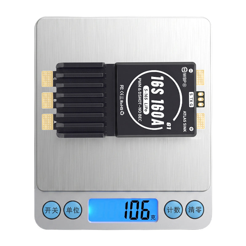 WBP Atlas Sink 16S160A G1 ESC (AM32 Firmware) Support for Multirotors, RC Cars, Agri Drones & Marine Models