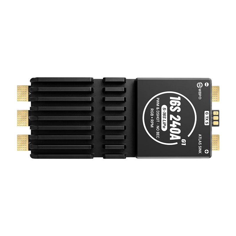 WBP Atlas Sink 16S240A G1(AM32) ESC Support for Multirotors, RC Cars, Agri Drones & Marine Models
